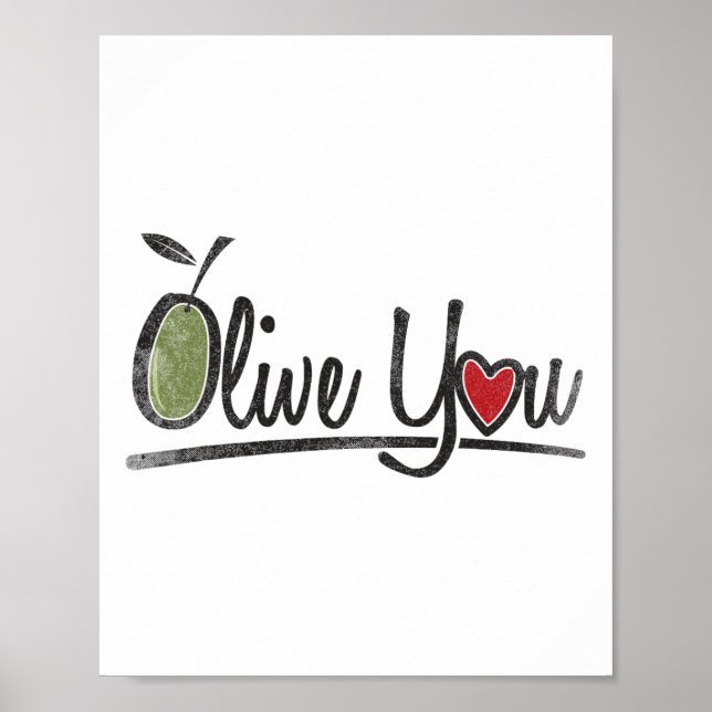 Poster Olive You - Love Pun (Frente)