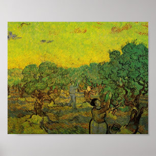 Póster Oliveira com figuras picantes, Vincent van Gogh