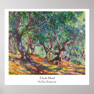 Poster Oliveira em Bordighera, 1884 Claude Monet