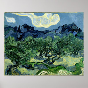 Póster Oliveiras de Vincent van Gogh (1889)