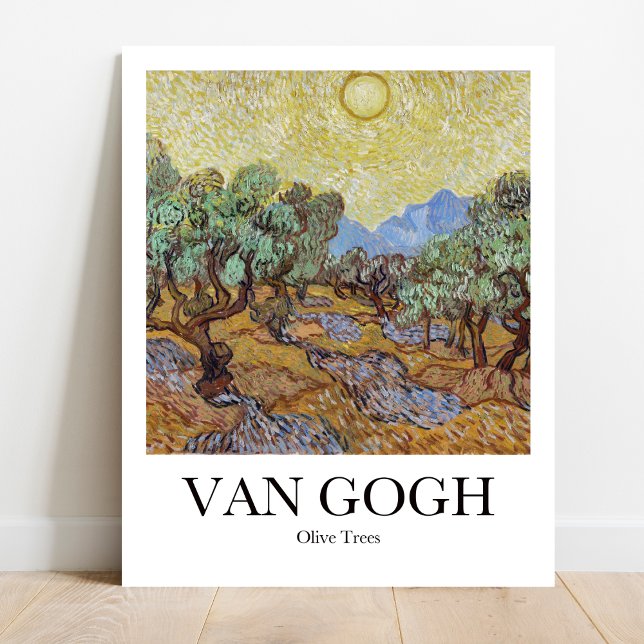 Poster Oliveiras por Vincent van Gogh (Van Gogh's Sun-Drenched Olive Grove: Own a masterpiece! High-quality poster)