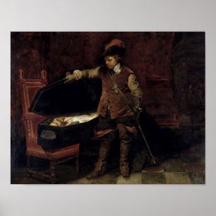 Póster Oliver Cromwell  Opening the Coffin of Charles