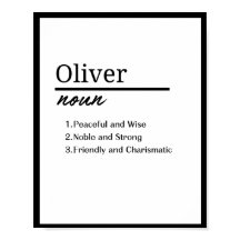 Oliver, Menino Definição de Nome Personalizado