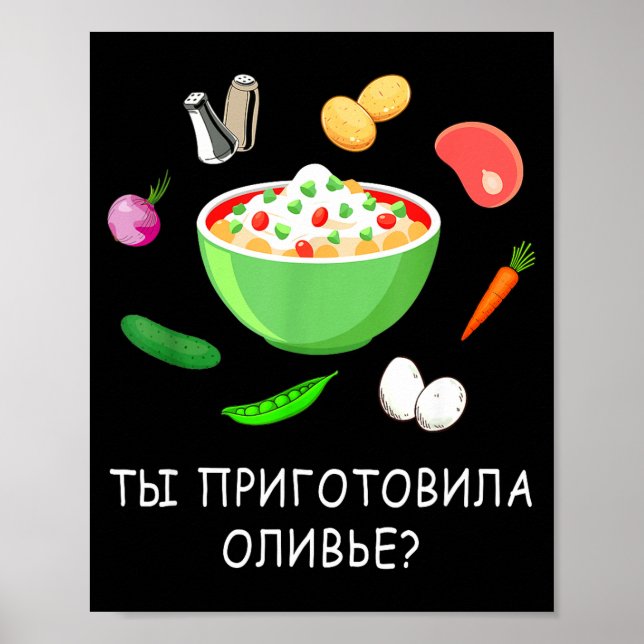 Poster Olivier Salad Lover Russian New Years Russian Gift (Frente)