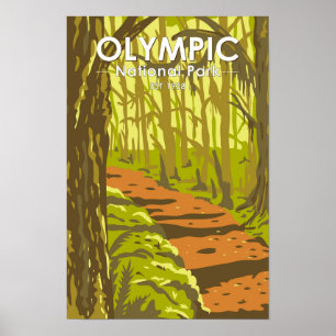 Poster Olympic National Park Hoh Rainforest Washington