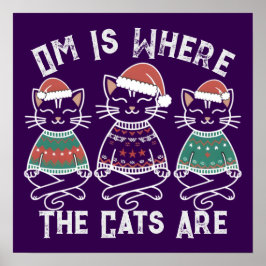 Poster Om É Onde Os Gatos São Férias Festivas