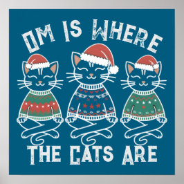 Poster Om É Onde Os Gatos São Férias Festivas