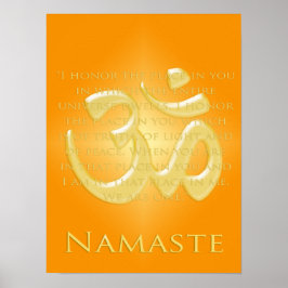 Poster Om em Laranjas & Douradas - Namaste