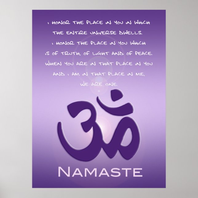 Póster Om em Purples - Namaste (Frente)