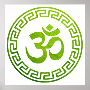 Poster Om Hindu, Símbolo Om, Logotipo Om, Aum