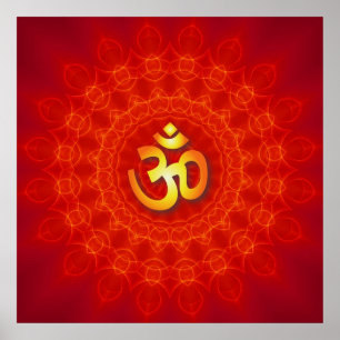 Póster Om Mandala Design