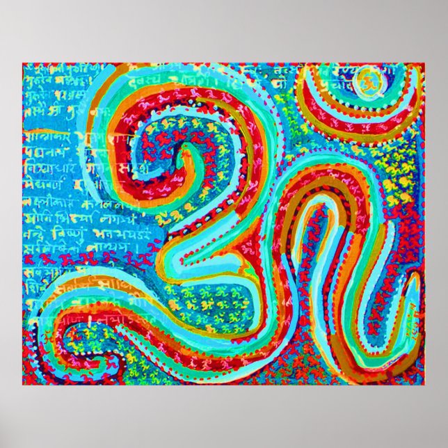 Póster OM MANTRA: Om 108 vezes e outros mantras (Frente)