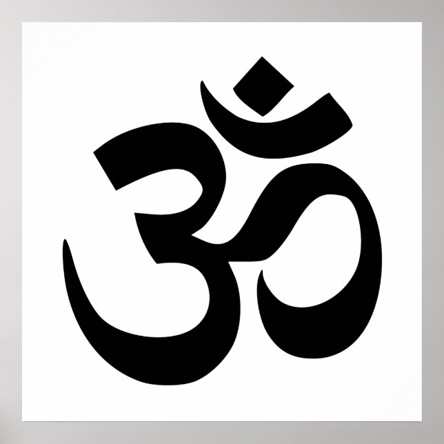 Poster Om Namah Shivaya Aum Shanti Aum Om Símbolo ॐ Paz (Frente)