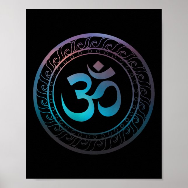Poster Om Ohm Aum Symbol Spiritual Yoga Gift _2  (Frente)