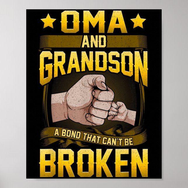 Poster Oma And Grandson A Bond That Can't Be Broken Shirt (Frente)