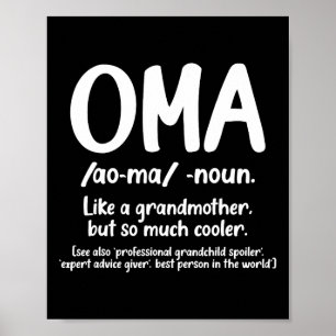 Poster Oma Avó Dia de as mães Tee Oma Definition Des