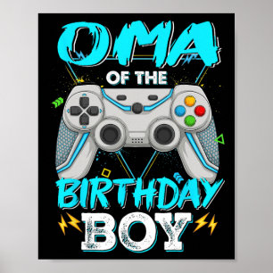 Poster Oma Do Aniversário Jogo De Vídeo Que Combina