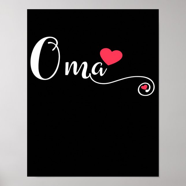 Poster Oma Vovó Engraçado Presente de Aniversário | Oma L (Frente)