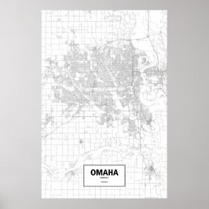 Póster Omaha, Nebraska (preto no branco)