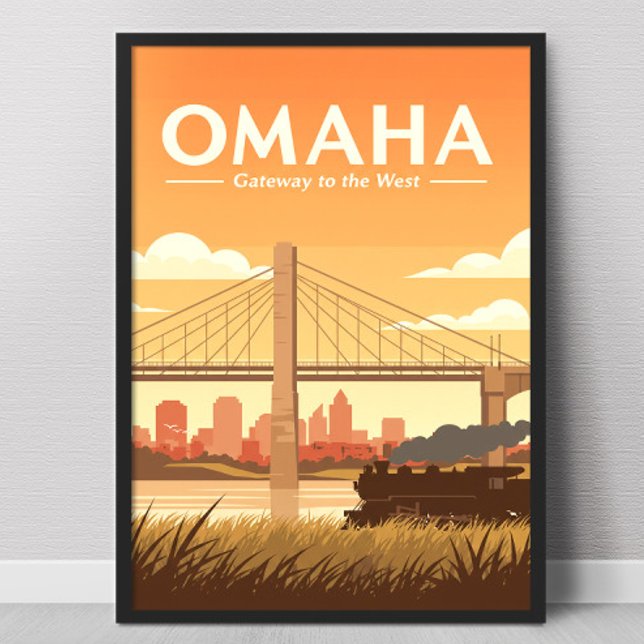 Poster Omaha Nebraska Vintage (Criador carregado)