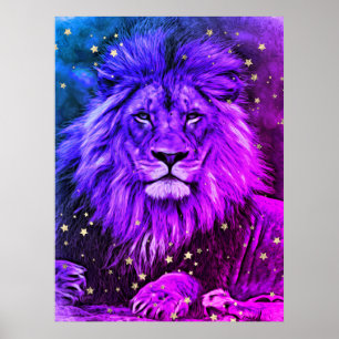 Poster *~* Ombre Artsy Artístico Celestial LION AP23