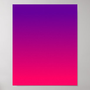 Póster Ombre cor-de-rosa e roxo brilhante