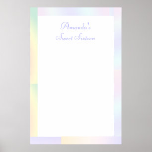 Póster Ombre, doce dezesseis, bastão Mitzvah, assina