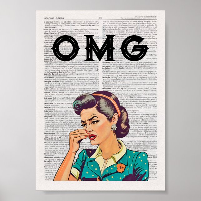 Poster OMG Bathroom ART-humor (Frente)