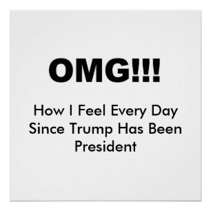 Póster OMG! Como me sinto todos os dias desde Trump