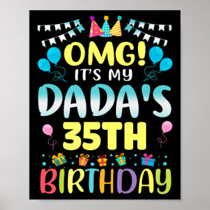 Poster Omg é meu Dadas 35º aniversário doce 35 anos