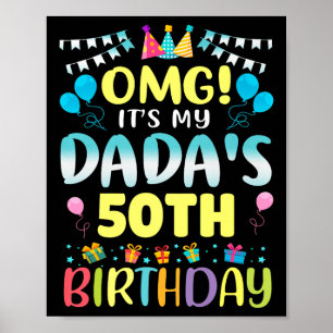 Poster Omg é o meu Dadas 50º aniversário doce 50 anos