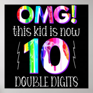 Poster OMG! Esta Criança Agora Tem 10 Dígitos Duplos De P