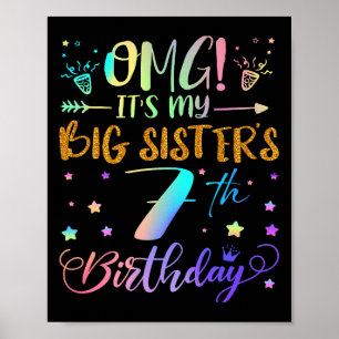 Poster Omg São As Minhas Irmãs 7 Aniversário Doce Doce Há