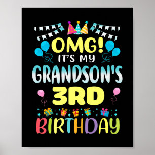 Poster Omg São Os Meus Avós aniversário de 3 anos Doce 3 