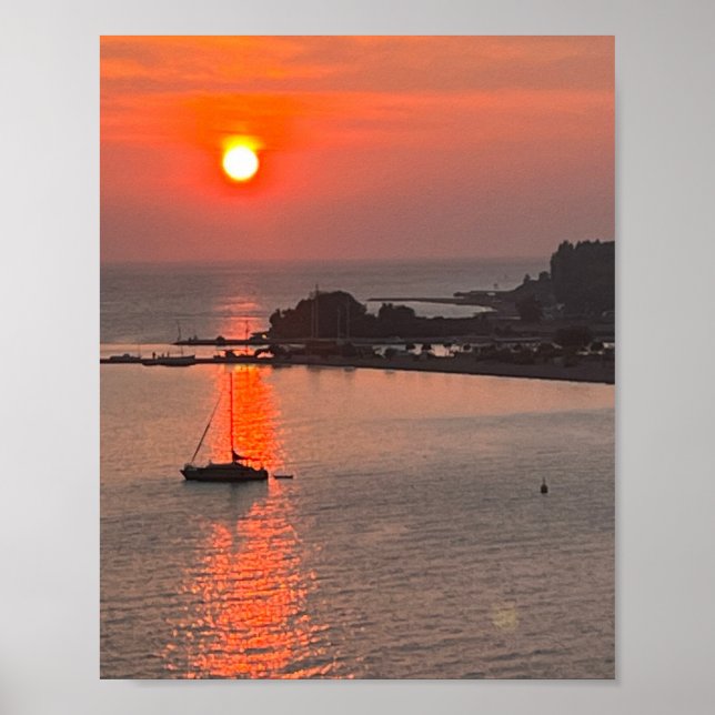 Poster Omis Croácia Sunset Orange Sky (Frente)