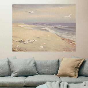 Póster On the Beach (1879) - Vintage Coastal Art