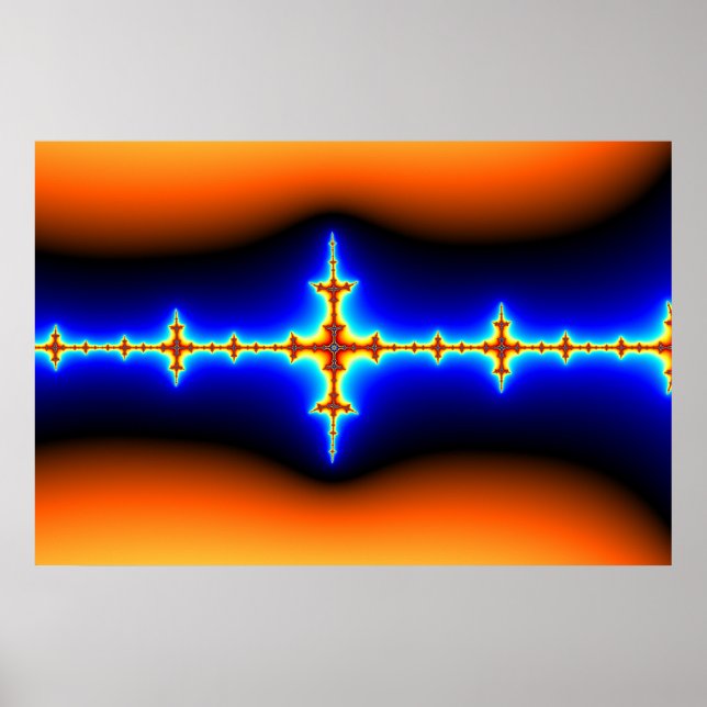 Póster Onda cerebral - Fractal (Frente)