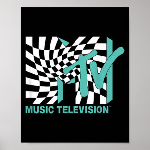 Poster Onda da MTV em estilo de Ilusão Óptica de Xadrez