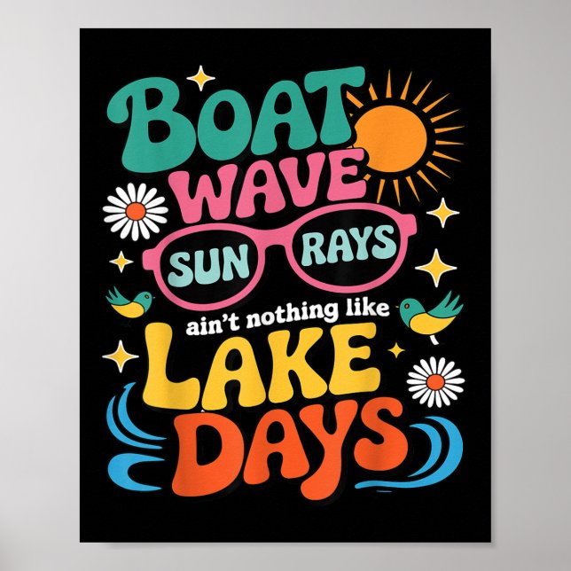 Poster Onda de Barco Raios de Sol Não Há Nada Como Dias d (Frente)