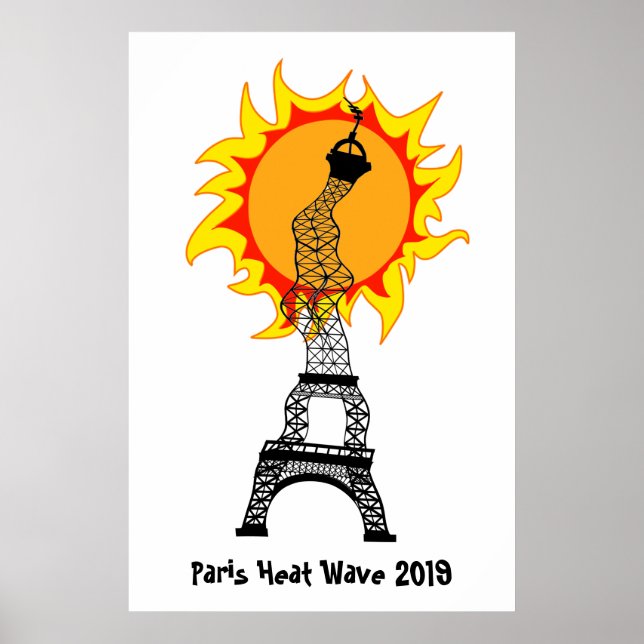 Poster Onda de calor em Paris 2019 (Frente)
