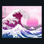 Poster Onda de Excelente Vaporwave retroativa dos anos 80<br><div class="desc">Onda de Excelente estética retroativa dos anos 80. A onda de Excelentes de Kanagawa.</div>