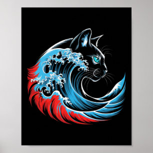 Poster Onda De Gato Azul Para Kamala 47 Mulheres De Gato