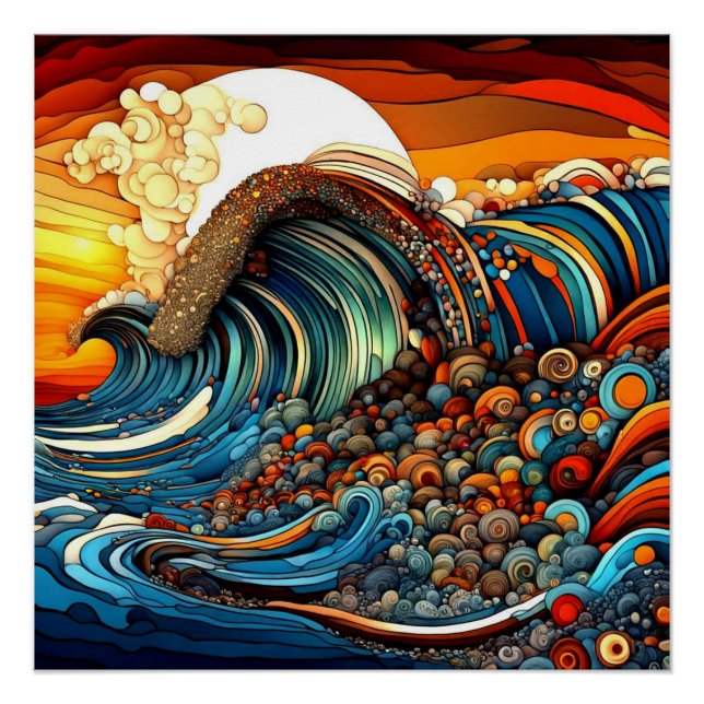 Póster Onda de Tsunami (Frente)