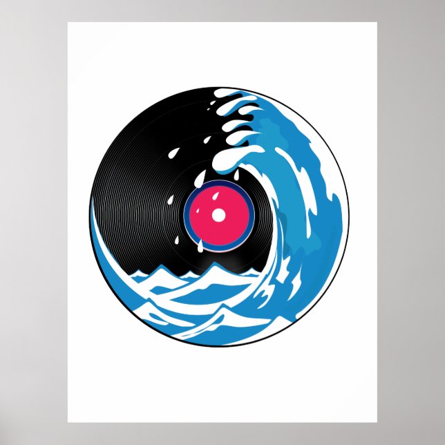Poster Onda de Vinil (Frente)