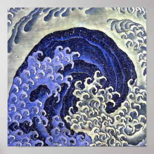 Poster Onda Feminina Hokusai