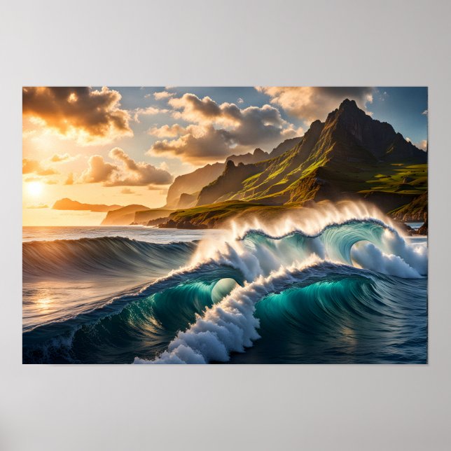 Poster Onda no mar (Frente)