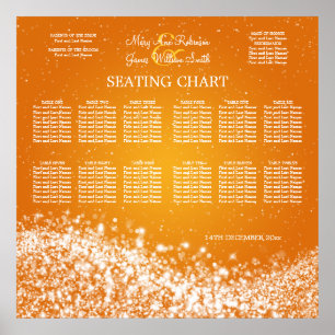 Póster Onda Sparkling Orang da carta elegante do assento