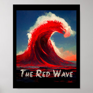 Poster Onda Vermelha Está Chegando Voto Republicano