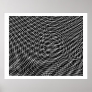 Póster Ondas aleatórias 01 do ondeamento da arte Op