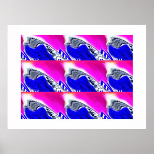 Póster Ondas azuis
